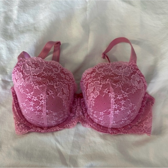 Angels Vibrant Pink and Purple Lace Bra Set - Picture 4 of 7